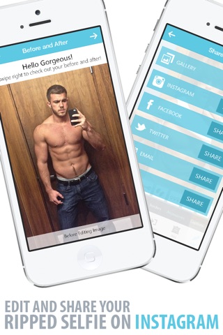 Selfie Gym Photo Editor - Enlarge Your Muscles, Add Abs to Your Pics and Look Ripped screenshot 2