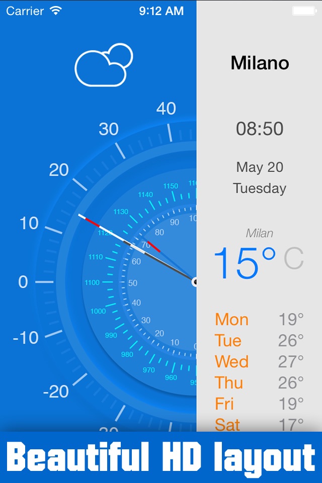 Weather forecast app - Free 7 days weather forecasts for your current location and all over the world screenshot 2