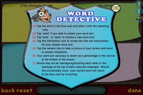 Word Sorts 9 to 13 screenshot 3