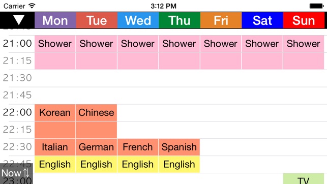 Week Table 15min - 週計劃時間表 / 日曆 / 規劃表(圖3)-速報App