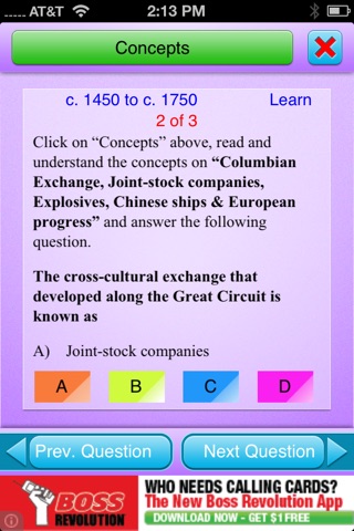 QVprep Lite AP World History screenshot 3