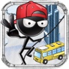 Stick-Man Action Hero: 3D Doodle Swing Adventure FREE