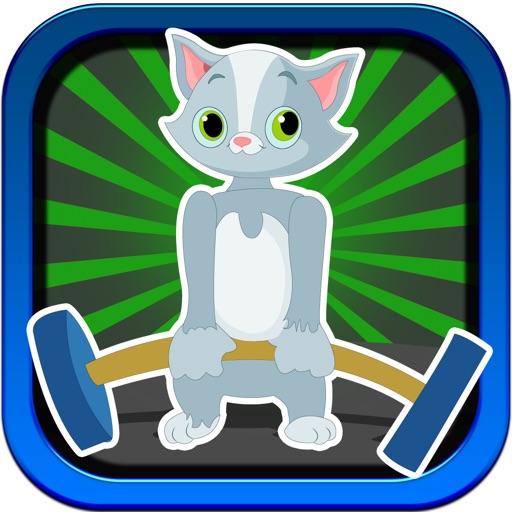 Kitty Weight Lifting Mania - Cat Body Building Racing Challenge Free icon