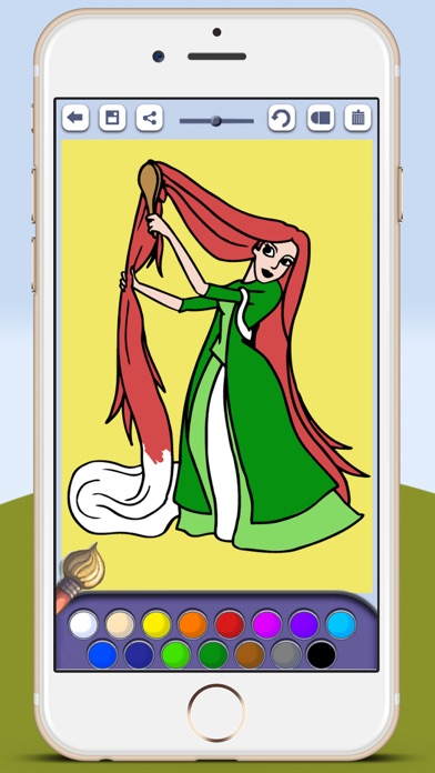 How to cancel & delete Paint princesses game for girls to color beautiful ballgowns with the finger from iphone & ipad 2