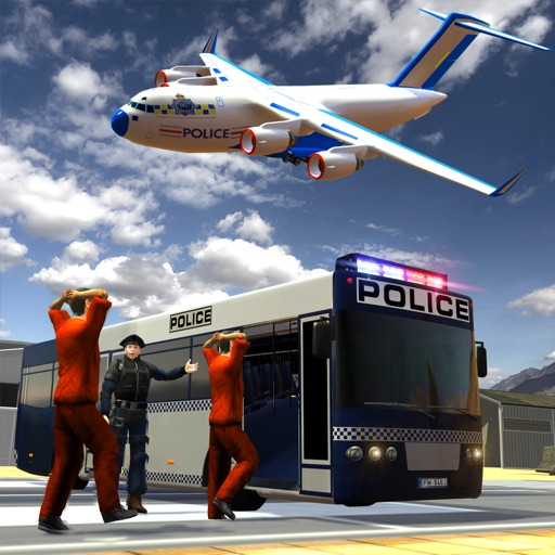 Airplane Bus Criminals Flight - Real Flying, Parking & Racing Driver Simulator Game Icon