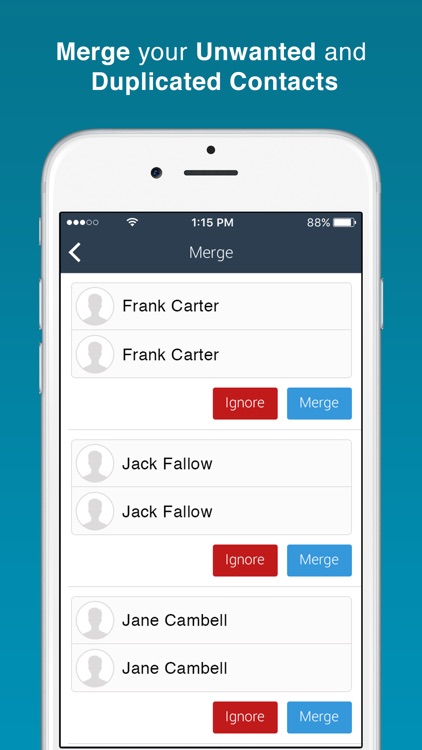 Phonebook Keeper - Backup and Merge duplicate contacts -دمج الأسماء المتكررة وحفظ نسخة إحتياطية لجهات الإتصال screenshot-3