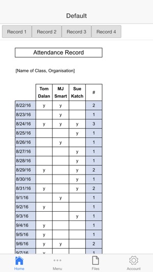 Attendance Log Book