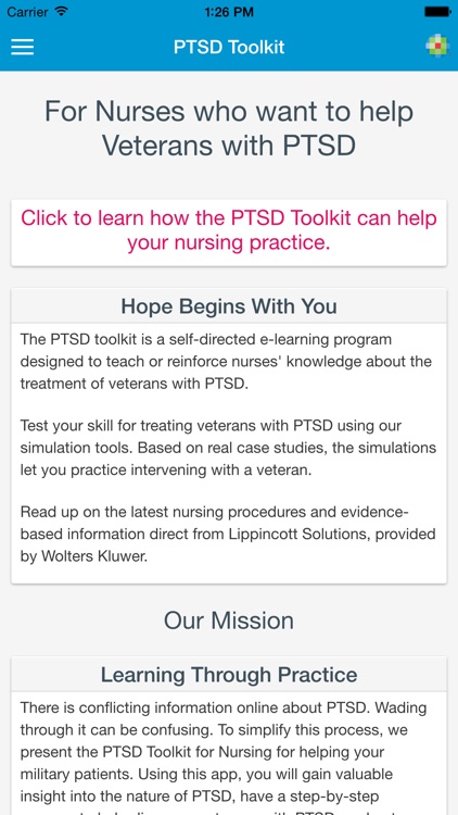 PTSD Toolkit for Nurses