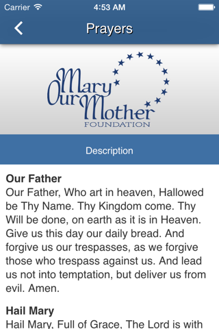Mary Our Mother Foundation screenshot 2