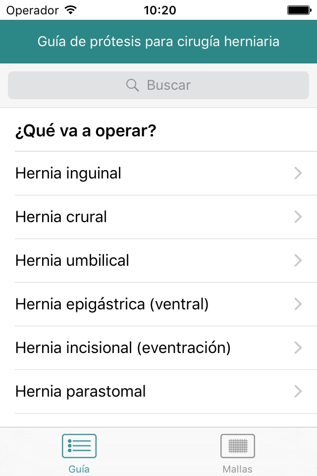 GUÍA DE PRÓTESIS PARA CIRUGÍA HERNIARIA screenshot 2