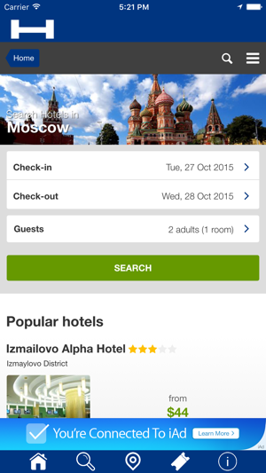 Moscow對於今晚與地圖和旅行遊覽比較和預訂酒店(圖1)-速報App