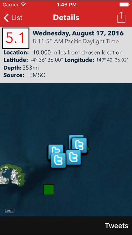 Earthquake - worldwide coverage of natural disasters