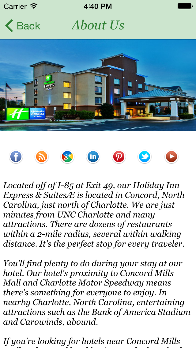 How to cancel & delete Holiday Inn Express & Suites Charlotte Concord from iphone & ipad 2