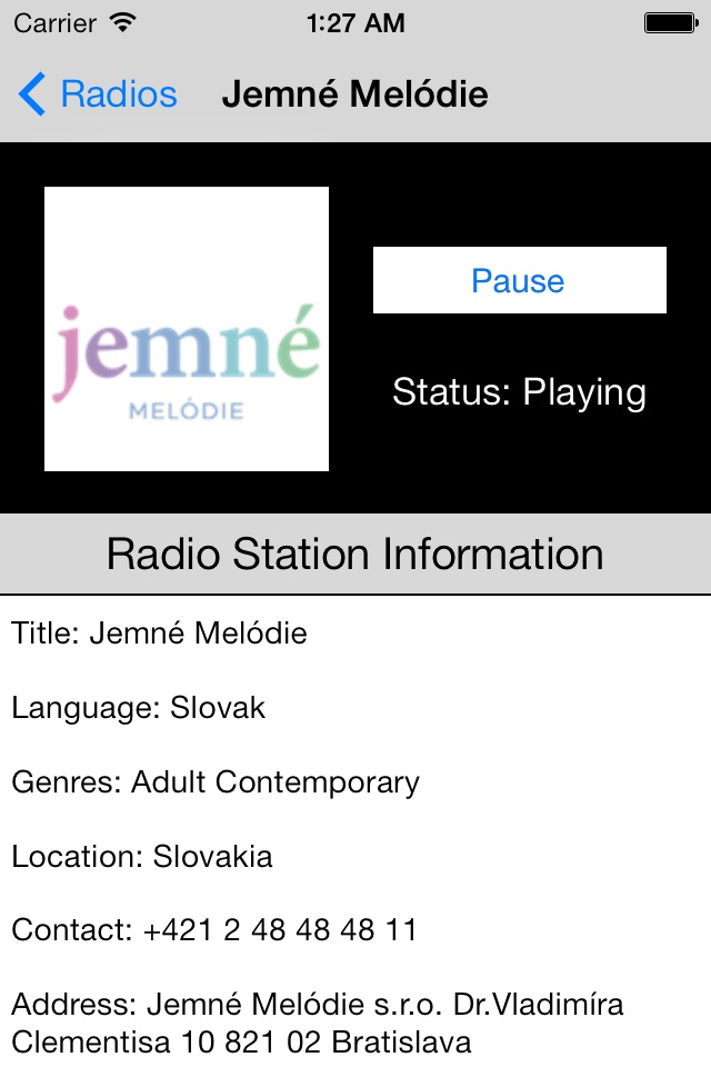 Slovakia Radio Live Player (Slovak / Slovensko) screenshot 4