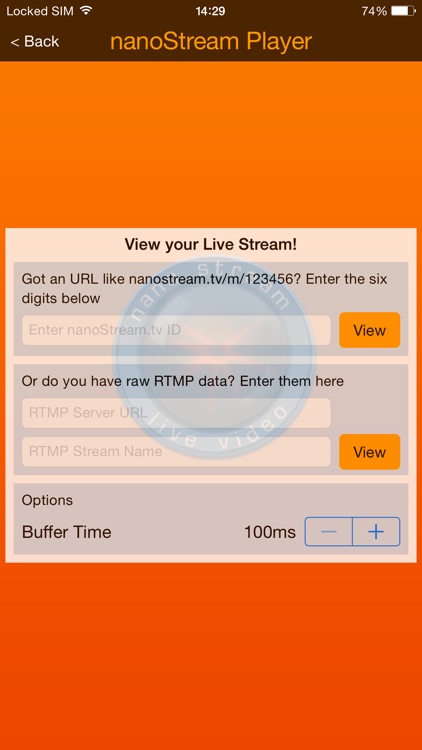 nanoStream Live Video Player