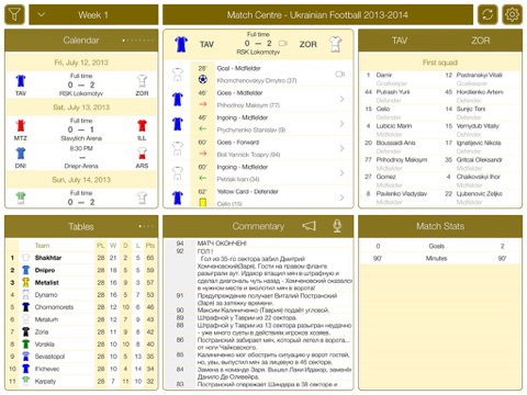 Ukrainian Football UPL 2013-2014 - Match Centre screenshot 2