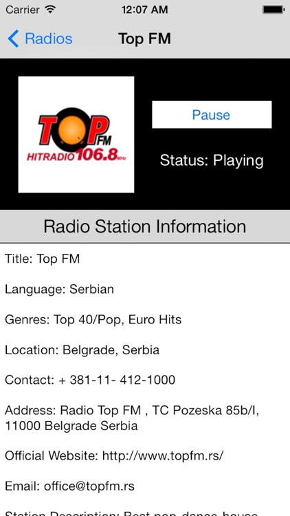 Serbia Radio Live Player (Serbian / Србија / српски радио) screenshot-4