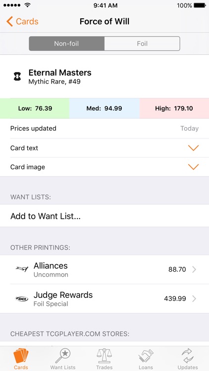 MTG Trades — Magic card prices and trading tools