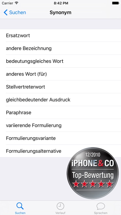 Synonymfinder Deutsch screenshot-0