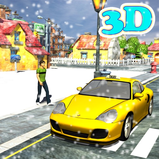 Winter Taxi Parking Simulator - taxi driver games,parking games Icon