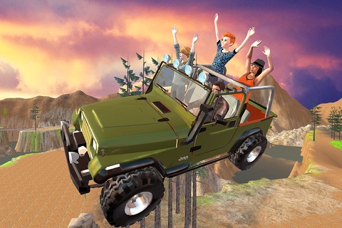 Offroad 4x4 Hill Flying Jeep - Fly  & Drive Jeep in Hill Environment screenshot 4