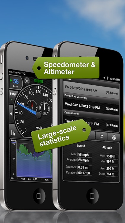 GPSSpeed HD, the GPS tool with speedo, altimeter