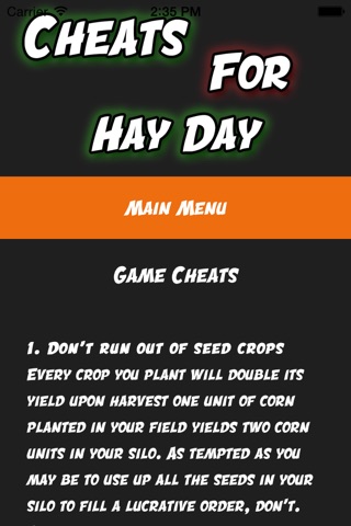 Cheats Guide For Hay Day screenshot 2
