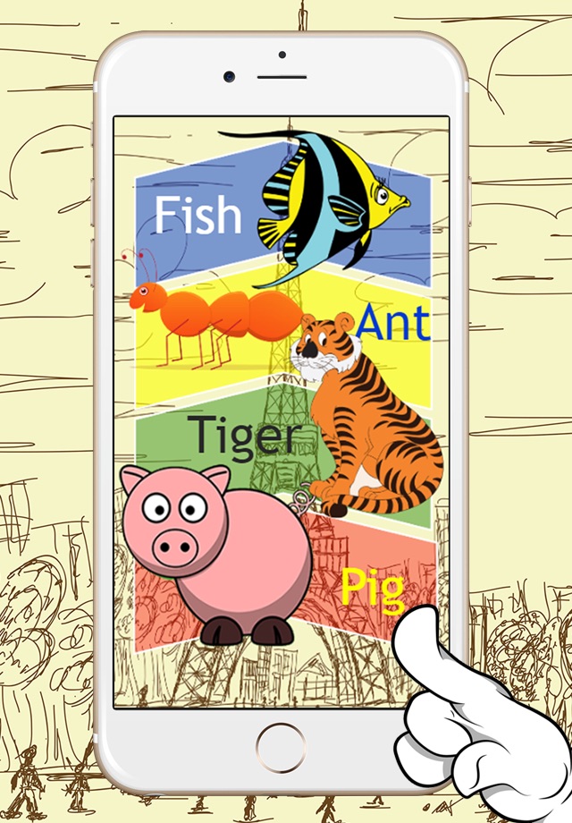 Animal Spelling Words Drag And Drop Puzzle Flash Card Games For Toddlers ( 2,3,4,5 and 6 Years Old ) screenshot 3