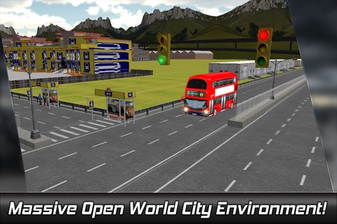 City Double Decker Bus Driver Simulator 2016 screenshot 4