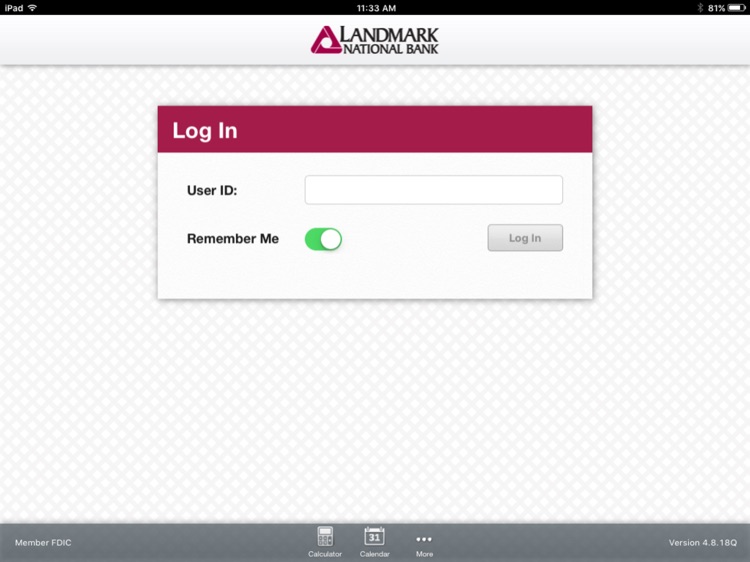 Landmark National Bank for iPad