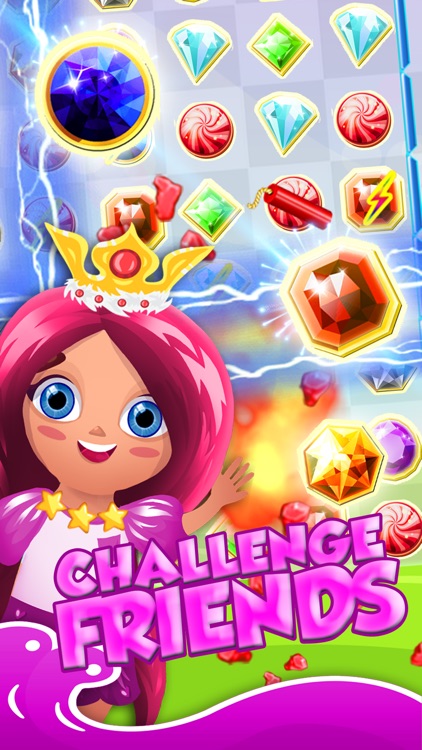 Jewel's Smash 2 Match-3 - diamond game and kids digger's mania hd free screenshot-3