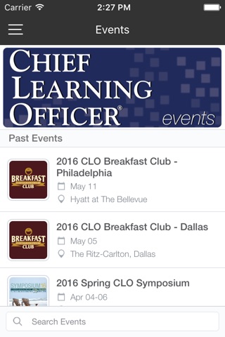 Chief Learning Officer events screenshot 2