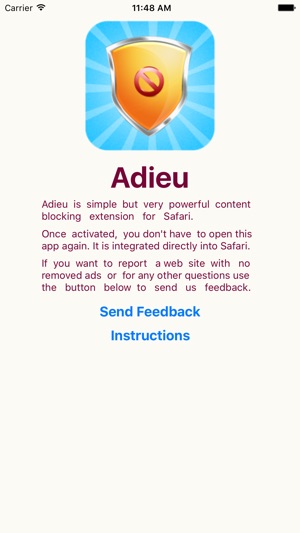 Adieu - Content Blocker Extension for Sa