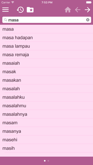 German Malay dictionary screenshot 3