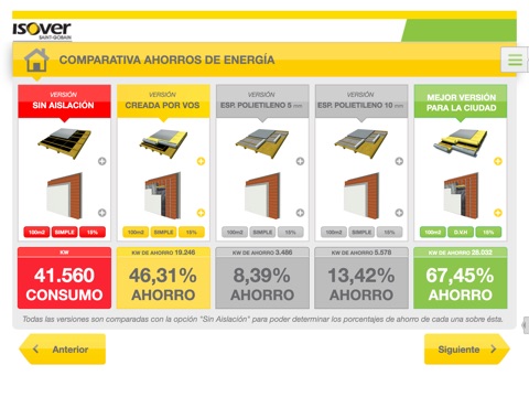 Calculador de ahorro de energía y CO2 en la vivienda screenshot 3