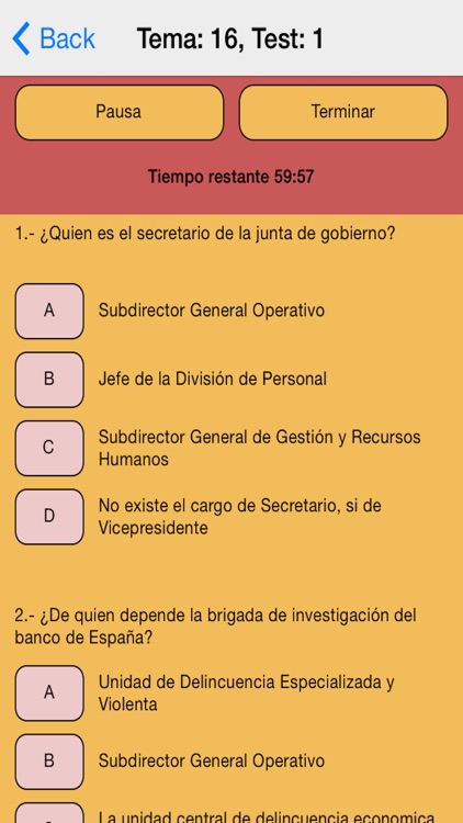 Policia Nacional Test Examenes