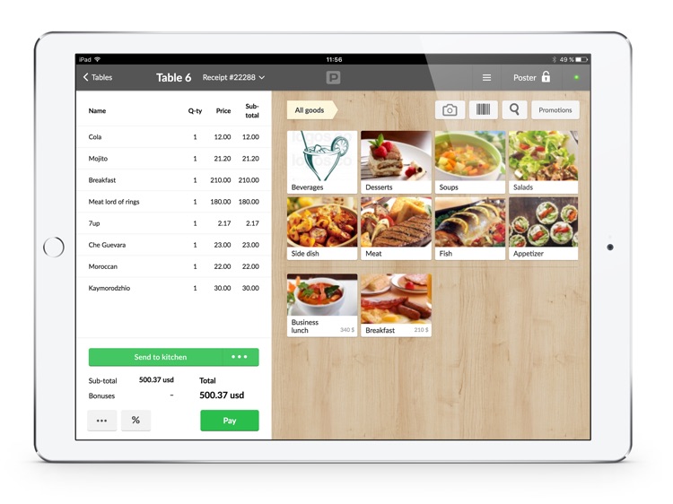 Poster — tablet POS