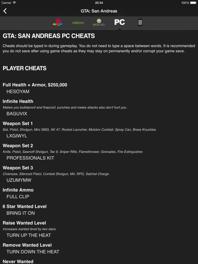 Cheats For Gta For All Grand Theft Auto Games On The App Store