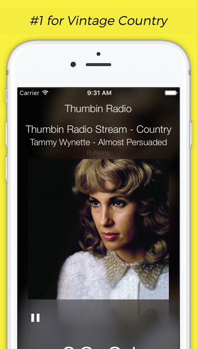 How to cancel & delete Thumbin Radio - Vintage Country Music from iphone & ipad 1