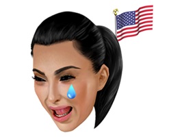 Kim Kardashian West's Official 4th of July KIMOJI app gives you access to the original pack of stickers and GIFs