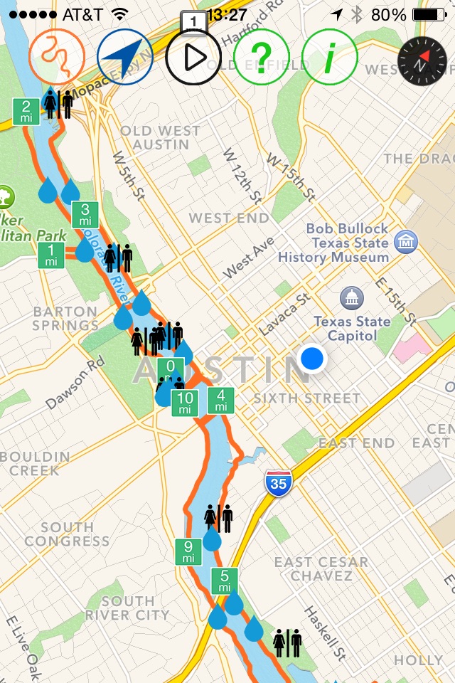 ATX Trail - never get lost or thirsty on Austin's Town Lake trail ever again. screenshot 3