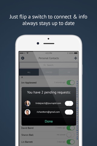 Personal Contacts – private contact syncing powered by the Personal Cloud screenshot 2