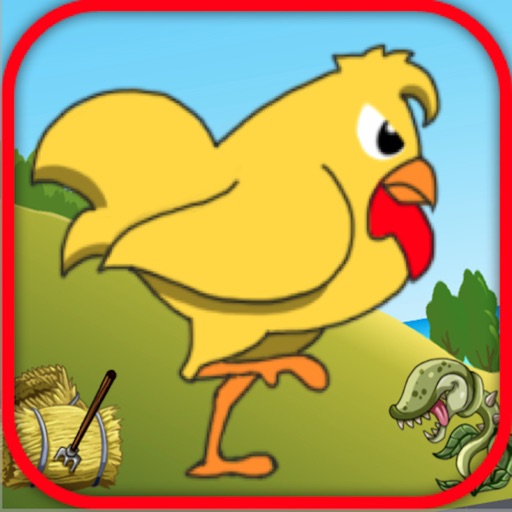 Farm chicken frenzy rush of cherry picker Icon