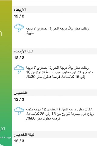 موجز الطقس العربي screenshot 2
