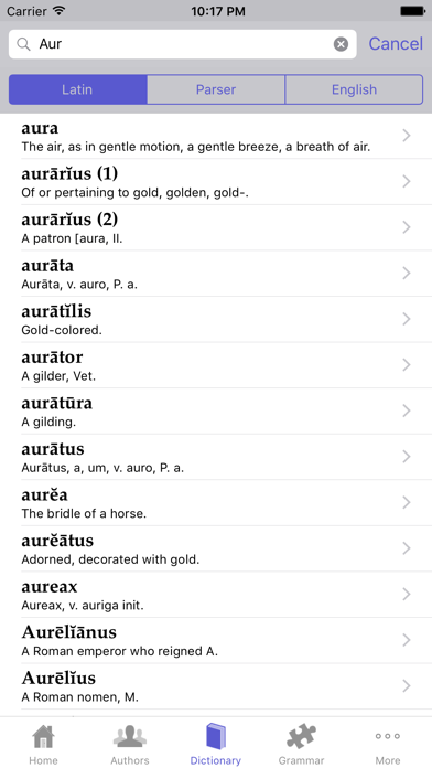 SPQR Latin Dictionary and Reader Screenshot 2