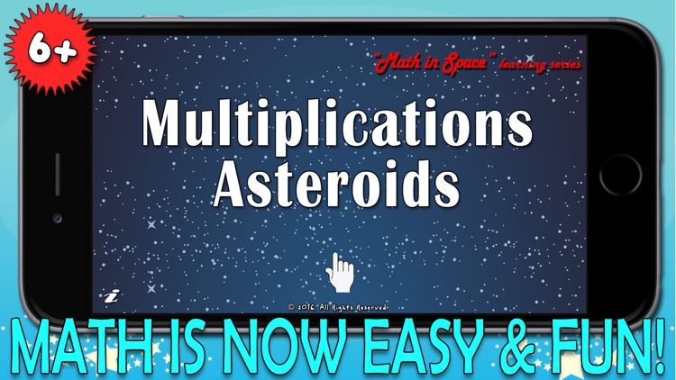 Multiplications Asteroids : "Math in Space" Learning Series