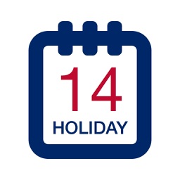 Holiday Calendar USA 2016 - Federal Public US Holidays for Vacation and free time Planning