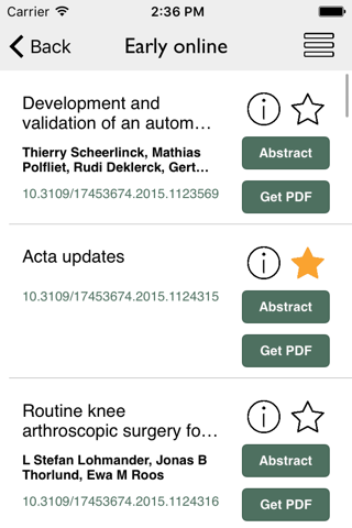 Acta Orthopaedica Journal screenshot 2