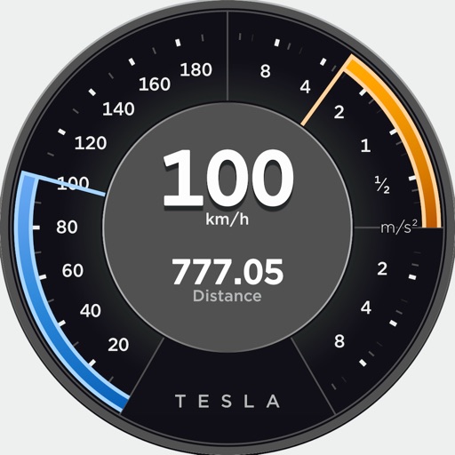 Tesla Dashboard - Speedometer, Acceleration & Brake, Odometer, Weather & Clock iOS App