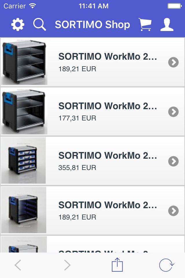 SORTIMO Onlineshop screenshot 2